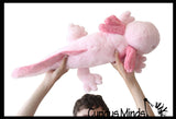 Curious Minds Toys 1 LARGER 26" Size Curious Minds Toys - Axolotl Realistic Earth Safe Cute Large Long Plush Stuffed A