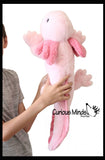 Curious Minds Toys 1 LARGER 26" Size Curious Minds Toys - Axolotl Realistic Earth Safe Cute Large Long Plush Stuffed A