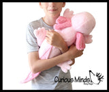 Curious Minds Toys 1 LARGER 26" Size Curious Minds Toys - Axolotl Realistic Earth Safe Cute Large Long Plush Stuffed A