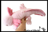 Curious Minds Toys 1 LARGER 26" Size Curious Minds Toys - Axolotl Realistic Earth Safe Cute Large Long Plush Stuffed A