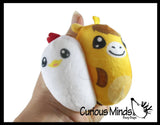 Curious Minds Toys Curious Minds Toys - 1 Plush Farm Animal Sugar Ball - Thick Glue/Gel Stretch Ball
