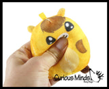 Curious Minds Toys Curious Minds Toys - 1 Plush Farm Animal Sugar Ball - Thick Glue/Gel Stretch Ball