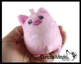 Farm Animal Sugar Ball Squishy Soft Toys - Pig