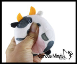 Curious Minds Toys Curious Minds Toys - 1 Plush Farm Animal Sugar Ball - Thick Glue/Gel Stretch Ball