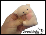Chubby Pig Slow Rise Foam Flocked Velvet Squishy Toy