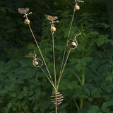 Faire- Ancient Graffiti Butterfly WInd Bells Flamed Buttterfly & Bells Garden Stake