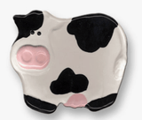 Faire-August Ceramics jewelry dish Cow Handmade Pig or Cow Trinket Dish