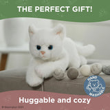 Faire-Bearington Collection Plush Floppy White Cat with Blue Eyes by Bearington Realistic!