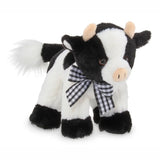 Faire-Bearington Collection Plush Holstein Cow with Checked Bow "Tipper" by Bearington