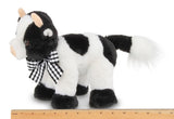 Faire-Bearington Collection Plush Holstein Cow with Checked Bow "Tipper" by Bearington