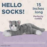 FAIRE - Bearington Plush Animals Plush Floppy Tabby Cats! Gray, Brown or Orange Tabby Kitty Cats Lifelike-Bearington Collection