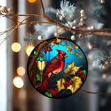 Faire-Fernville Creations christmas ornaments Cardinal Ceramic Christmas Tree Keepsake Ornament
