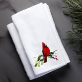 Faire-Fernville Creations Dish towels Holiday Cardinal Finger Towel for Nature Lovers