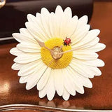 Faire-Ibis and Orchid Design Wall Clock Ladybug on Daisy Clock