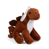 Faire-Keycraft Brown Itty Bitty Dinosaur Stuffed Animals Keyrings Backpack Clip Ons
