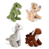 Faire-Keycraft Itty Bitty Dinosaur Stuffed Animals Keyrings Backpack Clip Ons