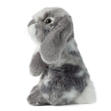 FAIRE: LIVING NATURE Plush Animals Grey Lop Eared Rabbit-Sitting Brown Plush Bunny Toy