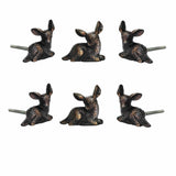 Faire-Perilla Home drawer pull knob Deer Metal Drawer Pulls Knobs with Distressed Bronze Finish ( set of 6 )
