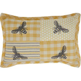 Rustic Bee Throw Pillows - Patchwork