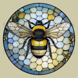 Fernville Creations 3.6-Inch Glossy Fernville Creations - Bee Coaster, Bee Keeper Gift, Nature Inspired Home Decor