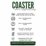 Fernville Creations Fernville Creations - Bee & Lavender Ceramic Coaster with Cork Back for Home Decor