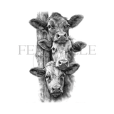 Fernville Creations Fernville Creations - Farmhouse Hand Towel: Rustic Cow Design, Elegant Home