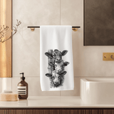 Fernville Creations Fernville Creations - Farmhouse Hand Towel: Rustic Cow Design, Elegant Home