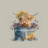 Fernville Creations Fernville Creations - Highland Cow Hand Towel, Ranch Tea Towel