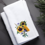Fernville Creations Fernville Creations - Sunflower Fingertip Towel for Bath or Kitchen Decor