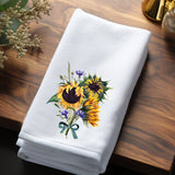 Fernville Creations Fernville Creations - Sunflower Fingertip Towel for Bath or Kitchen Decor