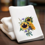 Fernville Creations Fernville Creations - Sunflower Fingertip Towel for Bath or Kitchen Decor