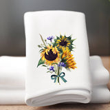 Fernville Creations Fernville Creations - Sunflower Fingertip Towel for Bath or Kitchen Decor