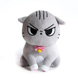 Floral Frolic Gray Floral Frolic - Angry Cat Plush Many Colors To Choose From!  Siamese, Ragdoll, Black, Tabby, Calico.....