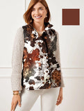 Galleria Enterprises Brown / S Animal Print & Honey Bee Quilted Vests Luxury Layering