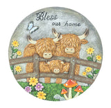 Hanna's Handiworks Hanna's Handiworks - Highland Cow Bless Stepping Stone