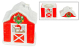 Hanna's Handiworks Hanna's Handiworks - Lightup Wreath Christmas Cow Barn Cookie Jar