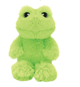 Plush Green Frog Large Size Embroidered Eyes - Large