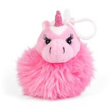 Keycraft Keycraft - Little Living Nature Clips Unicorn  Plush Animal Keyring