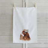 Middlefork & Co. Rolled Middlefork & Co. - Flower Chicken Farm Animal Kitchen Tea Towel Farmhouse Gifts