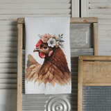 Middlefork & Co. Rolled Middlefork & Co. - Flower Chicken Farm Animal Kitchen Tea Towel Farmhouse Gifts