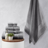 Olliix Olliix - 1000gsm Premium 6-piece Bath Towel Set, Dark Grey