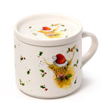 Puckator Ltd Puckator Ltd - Christmas Jan Pashley Highland Coo Mug & Coaster Lid Set