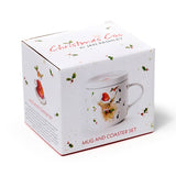 Puckator Ltd Puckator Ltd - Christmas Jan Pashley Highland Coo Mug & Coaster Lid Set