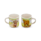 Puckator Ltd Puckator Ltd - Jan Pashley Highland Coo Cow Set of 2 Espresso Cups 75ml