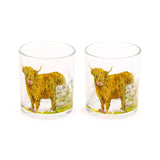 Puckator Ltd Puckator Ltd - Jan Pashley Highland Coo Set of 2 Glass Tumblers 350ml