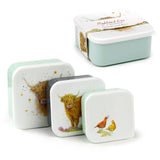 Highland Cow Set of 3 Lunch Box Snack Pots M/L/XL