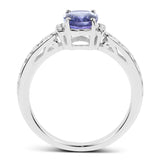 Quintessence Sterling silver Ring 1.15ct Tanzanite Solitaire Ring in Sterling SIlver Geniune Gemstone