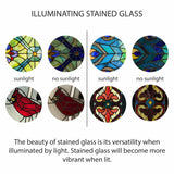 River of Goods River of Goods - 12"H Halloween Spider Web Stained Glass Window Panel