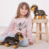 Teddy Hermann collectible plush Teddy Hermann - Wire-haired dachshund standing 28 cm - plush toy - soft toy