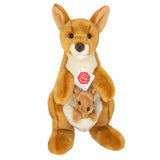 Teddy Hermann Teddy Hermann - Kangaroo with Baby 30 cm - Plush Toy - Stuffed Animal